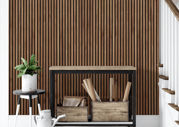 Wood slat acoustic panel