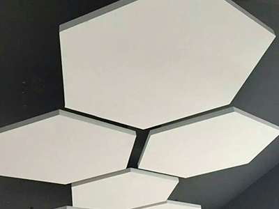 White fiberglass ceiling panels