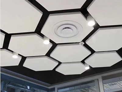 White fiberglass ceiling panels