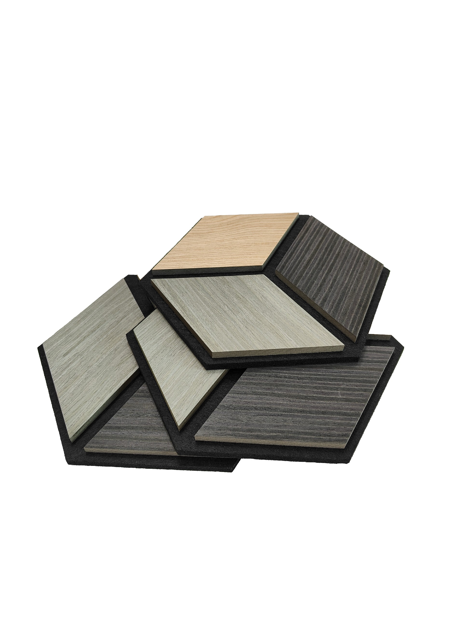 Wholesale Modern Hexagon Polyester Grille Sound-Absorbing Panel New Indoor Veneer Finish for Hotels and Halls