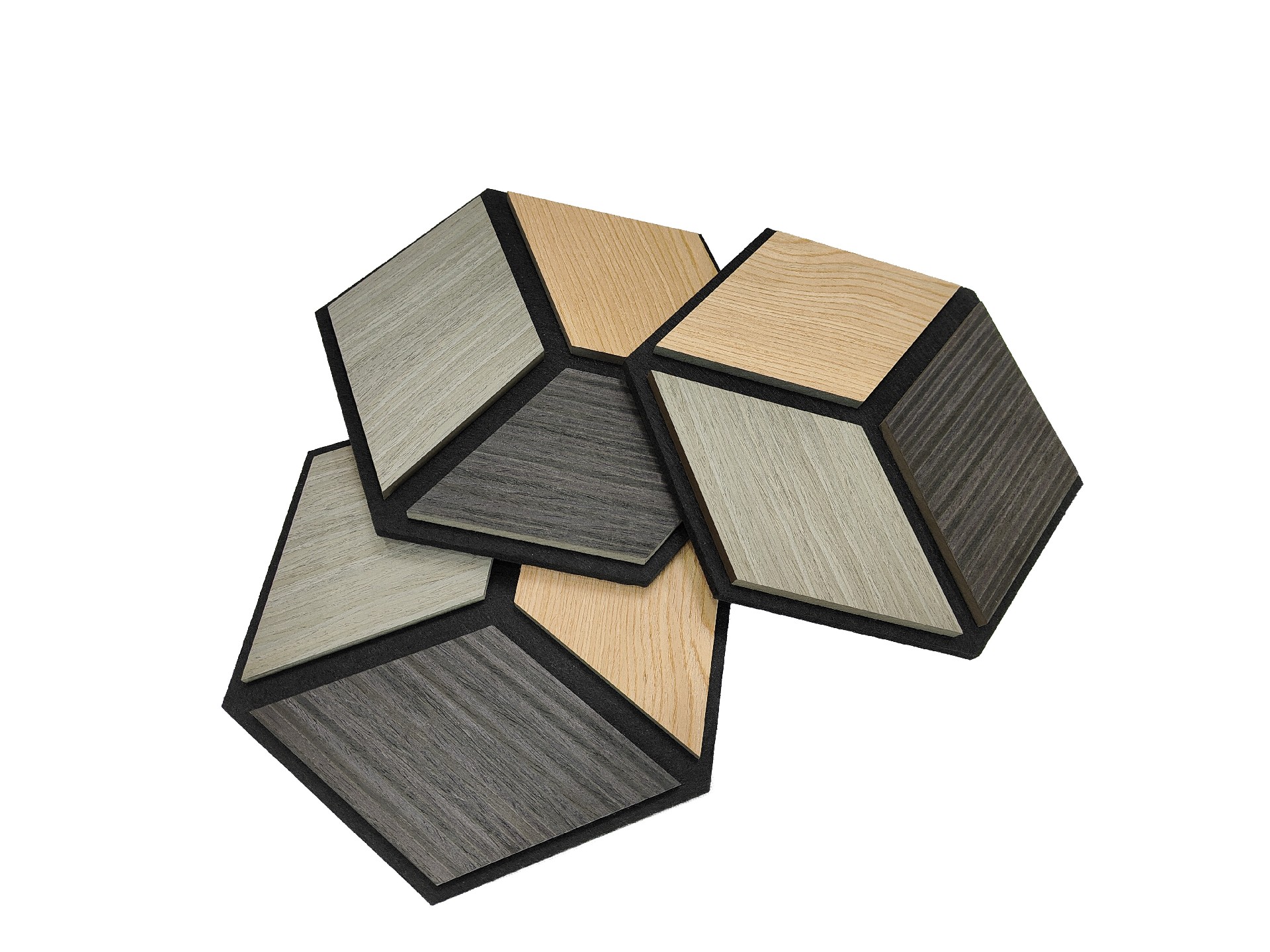 Wholesale Modern Hexagon Polyester Grille Sound-Absorbing Panel New Indoor Veneer Finish for Hotels and Halls