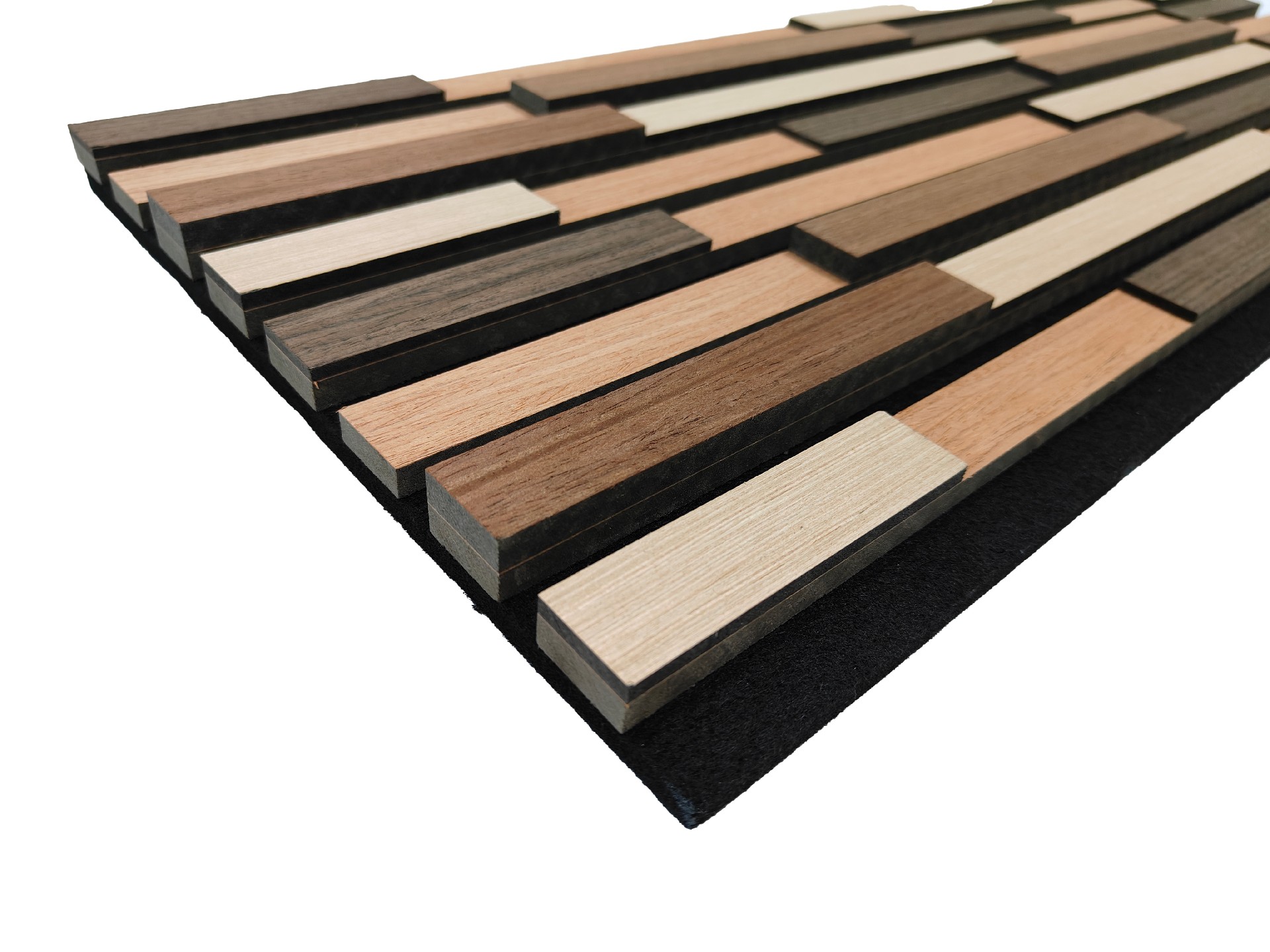Modern Design Indoor PET Grille Sound-Absorbing Panel Wood Grain Simulation Technology Acoustic Panels Hall Polyester Material