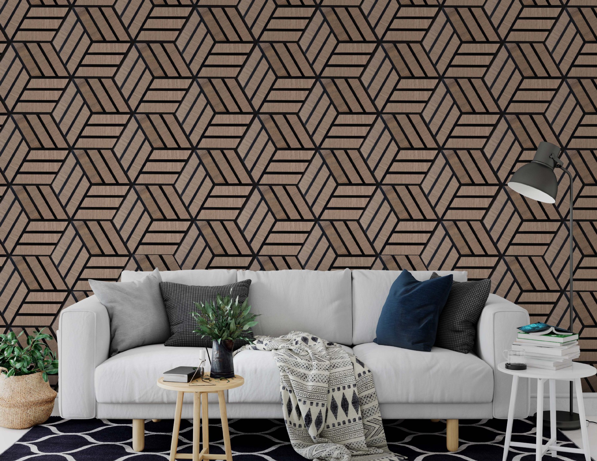 Modern Design Hexagon Acoustic Wall Panel Self-Adhesive 3D Wood Veneer for Soundproof Apartment Sound Advantage