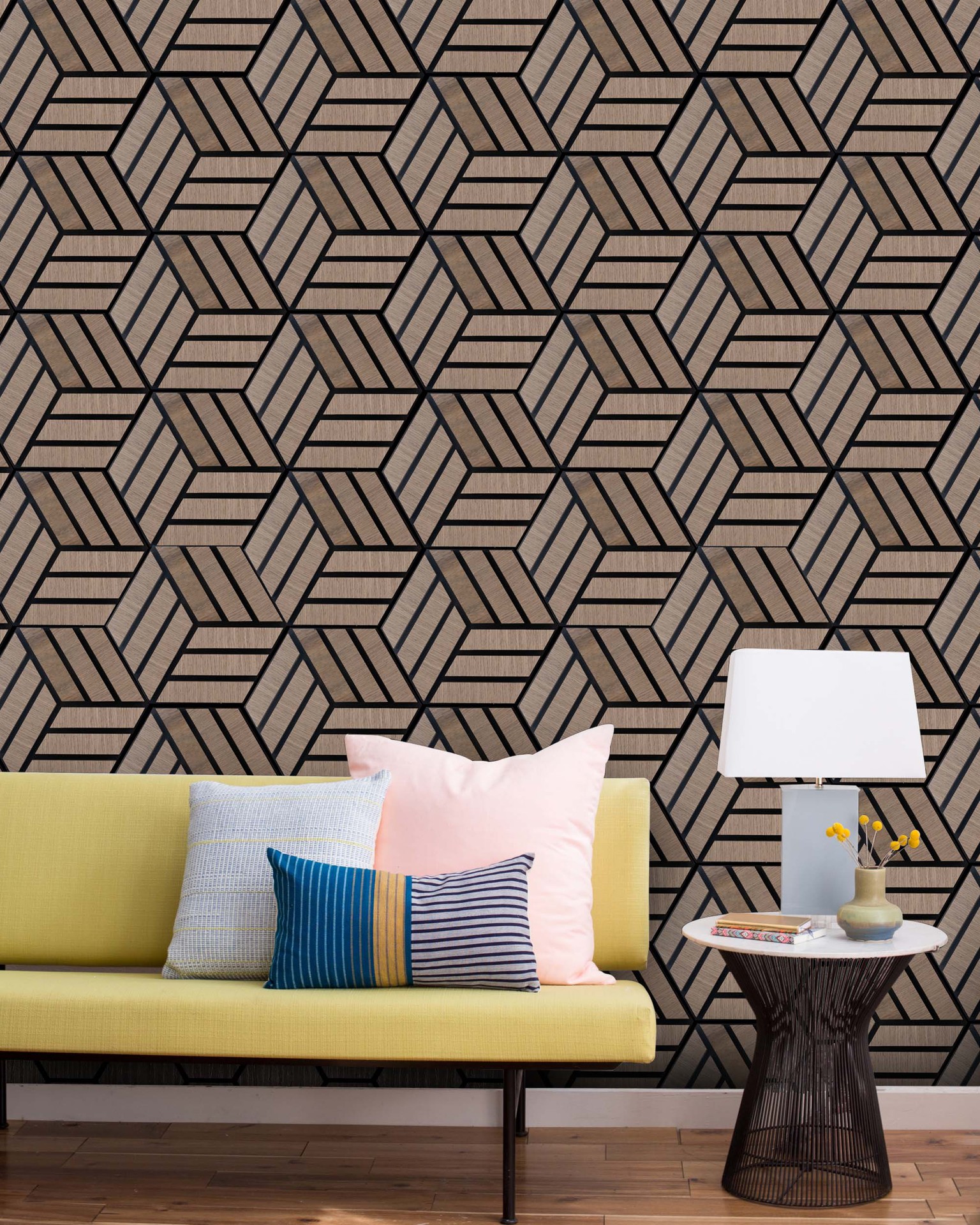 Modern Design Hexagon Acoustic Wall Panel Self-Adhesive 3D Wood Veneer for Soundproof Apartment Sound Advantage